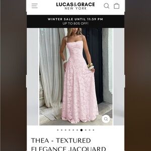 Lucas & Grace Pink Textured Maxi Dress